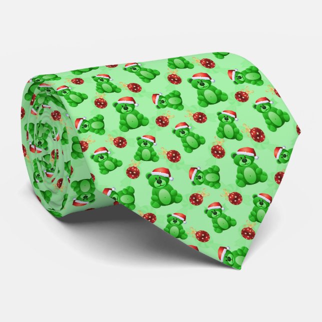 Gravata Ursos de Teddy de Natal Bonitos (Rolled)