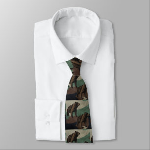 Gravata Ursos no Necktie Impressão Camo