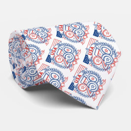 Gravata USA 250 Patriotic Anniversary Emblem Design