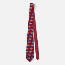 Gravata USA - American Flag and Stars in Circle Tie