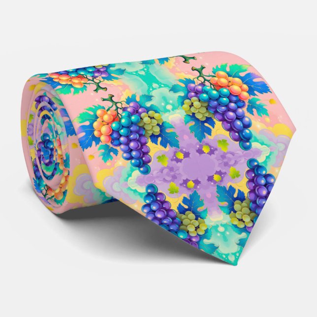 Gravata Uvas coloridas para Dia de os pais (Rolled)