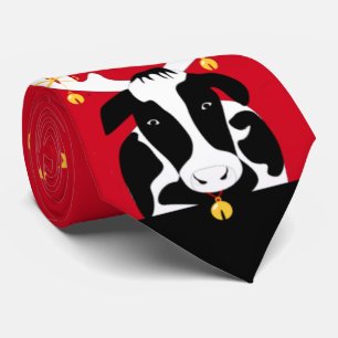 Gravata Vacas de Natal Engraçadas