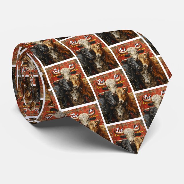 Gravata Vacas Selfie (Rolled)