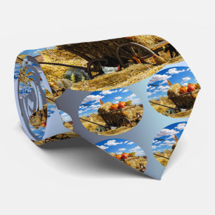 Gravata Vagão de Palha de Ação de Graças no Campo