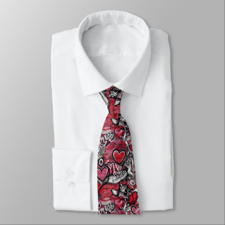 Gravata Valentine's Hearts Neck Tie