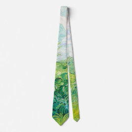 Gravata Van Gogh. Campos De Trigo Verde Auvers. Impression