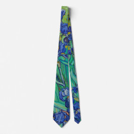 Gravata Van Gogh irrises. impressionismo floral azul
