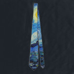 Gravata Van Gogh Starry Night. Impressionismo arte de vint<br><div class="desc">A gravata do pescoço "A Noite Estrelada" de Van Gogh.</div>