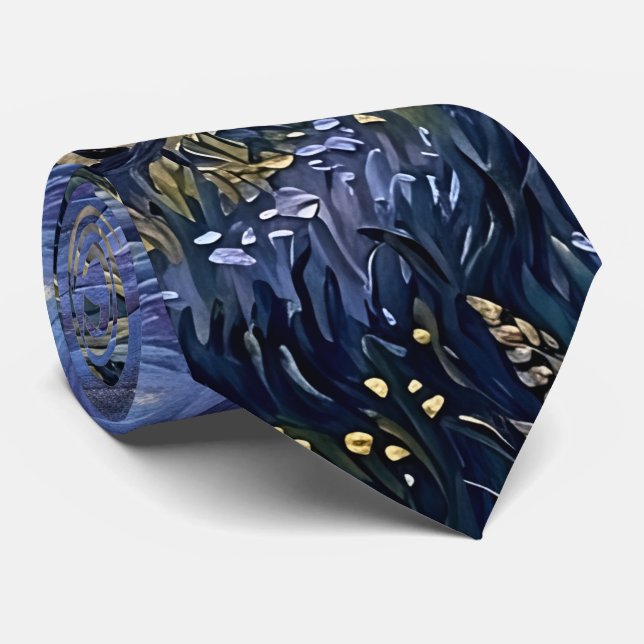 Gravata Van Gogh Style Cypress Dusk Midnight Moon Fine Art (Rolled)
