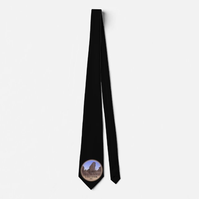 Gravata Vancouver Souvenir Gastown Tie Landmark Art Tie (Frente)