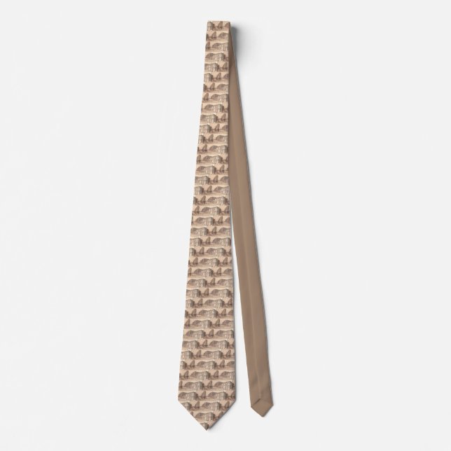 Gravata Vancouver Souvenir Gastown Tie Landmark Art Tie (Frente)