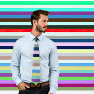 Gravata Variante de Nécktie Striped Multicolor #21