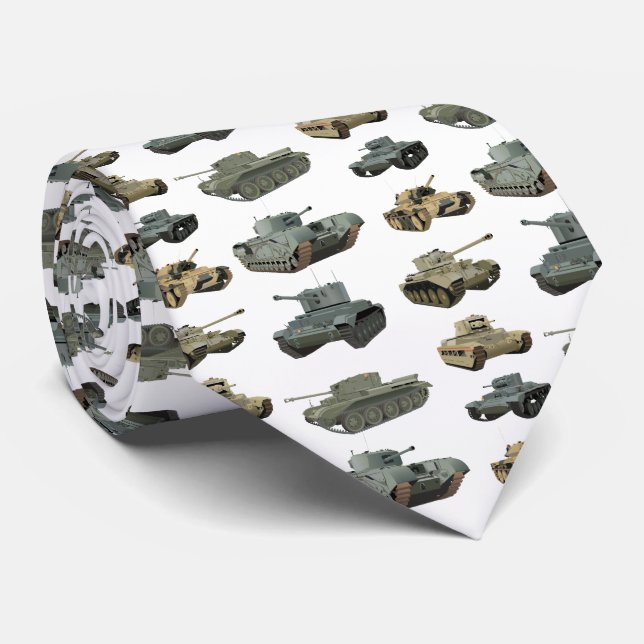 Gravata Vários Tanques britânicos WW2 (Rolled)