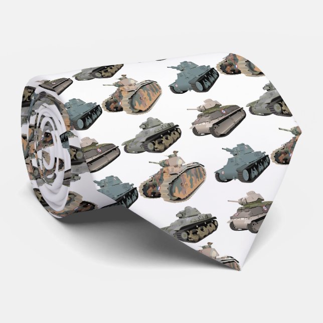 Gravata Vários Tanques Franceses WW2 (Rolled)