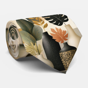Gravata Vasos Cerâmicos Modernos Boho e Folhas Botânicas