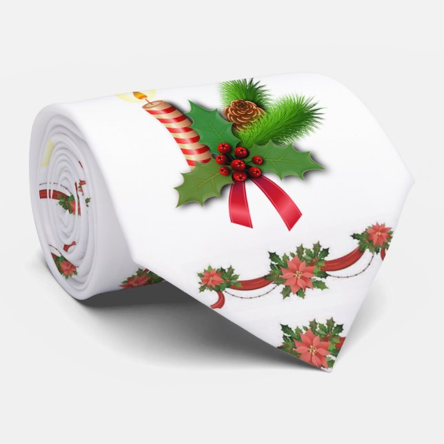 Gravata Vela de Natal (Rolled)