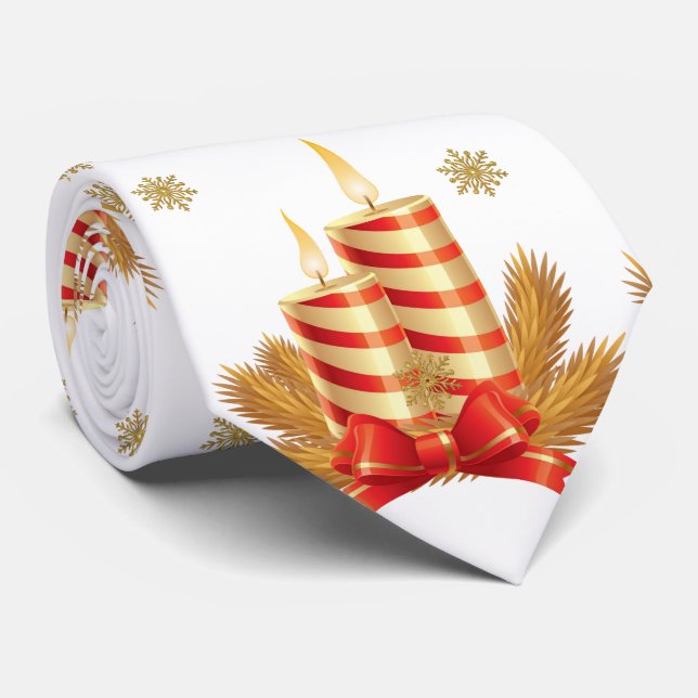 Gravata Vela de Natal (Rolled)