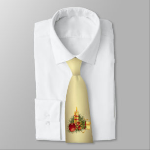 Gravata Vela de Natal de ouro