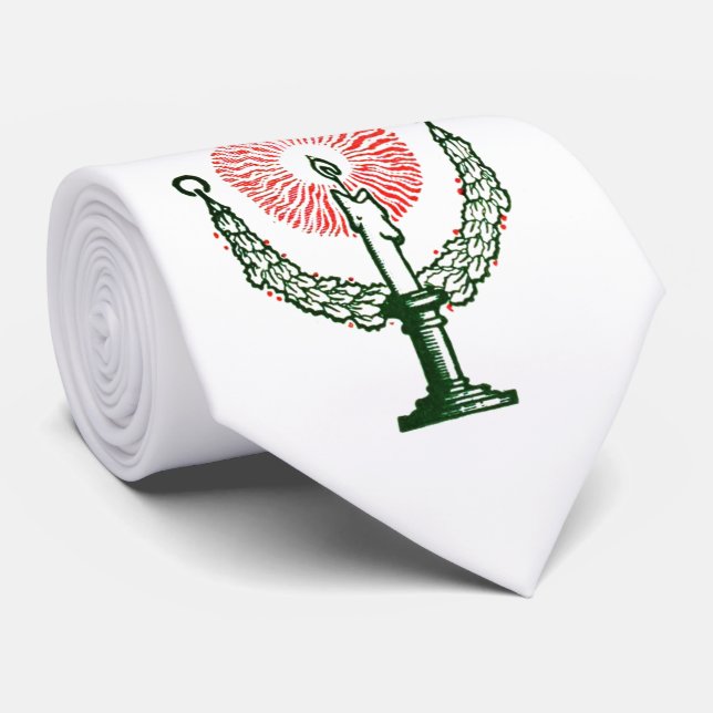 Gravata Vela de Natal Tradicional (Rolled)