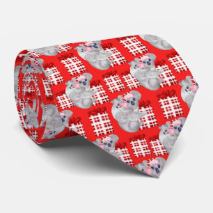 Gravata Verão Natal Koalas Red