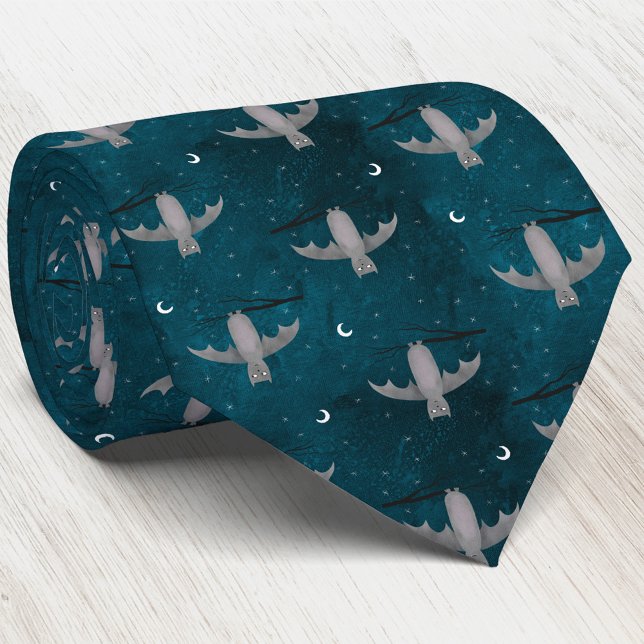 Gravata Verde-Bat-Vampiro (Fun Vampire Bat teal green neck tie)