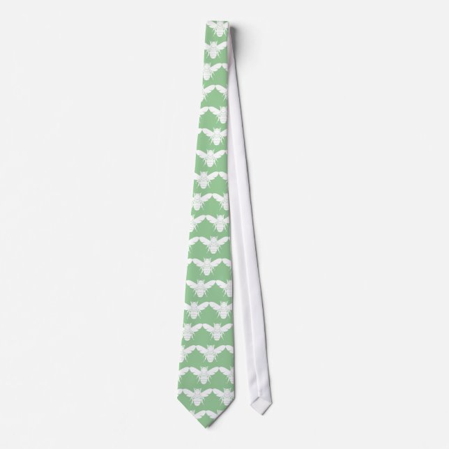 Gravata Verde de grama dos amantes da abelha formal (Frente)
