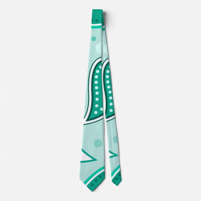 gravata verde de paisley (Frente)