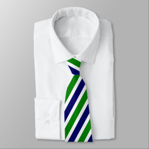 Gravata Verde e Azul Striped