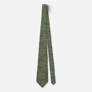 Gravata Verde e Brown Tiger Camo