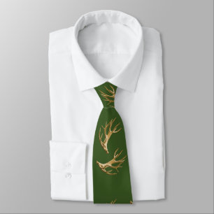 Gravata Verde-Floresta de Deer Hunter Antlers