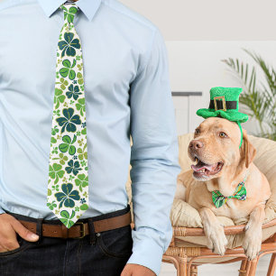 Gravata Verde Lucky Clover 4 deixa o padrão do Shamrock