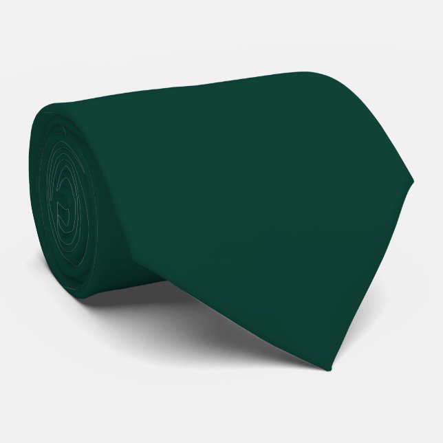 Gravata Verde-Pino Sólido Minimalista (Rolled)