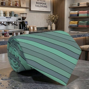 Gravata Verdes E Cinzas De Inverno Em Papel De Aquarela