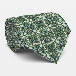 Gravata Verdes, Teal & Khaki Art Deco Padrão