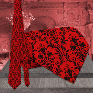 Gravata Vermelho e Preto - Cabeças