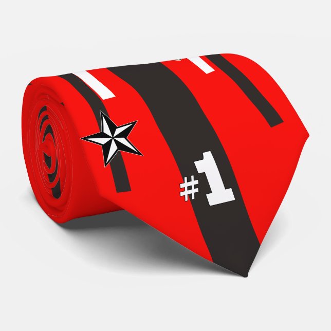 Gravata Vermelho Néctil Mãe de Emergência (Rolled)