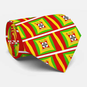 Gravata Vermelho Ouro Vermelho de Massa Difundida Verde