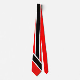 Gravata Vermelho & Preto no Branco