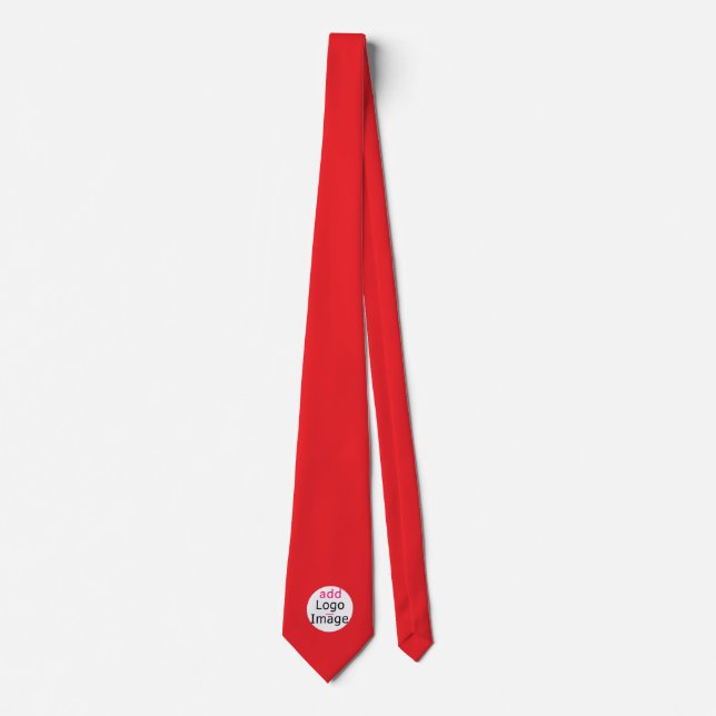 Gravata Vermelho vívido personalizável do Promocional mode (Frente)