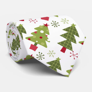 Gravata Vermelhos Vermelhos das Árvores de Natal Modernas