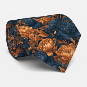 Gravata Vestido de Noiva com Impressão de Peônias para o P