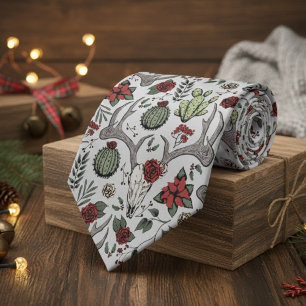 Gravata Vestígios de vassoura-de-vassoura-de-natal vermelh