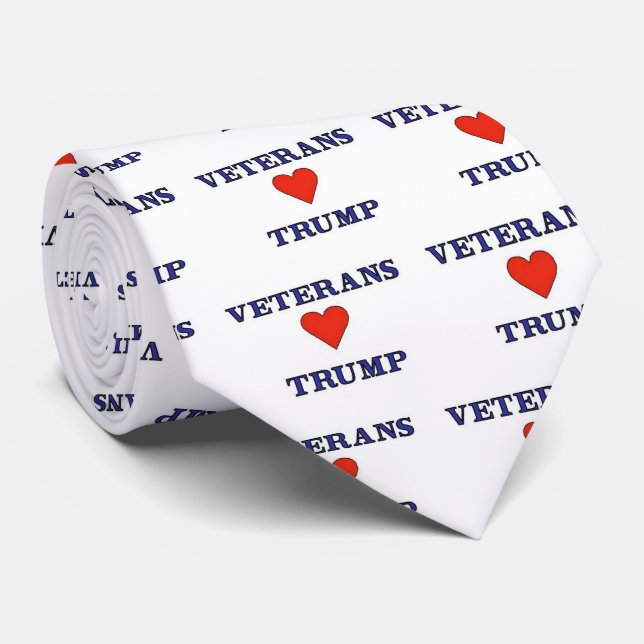 Gravata Veteranos Adoram Trump (Rolled)