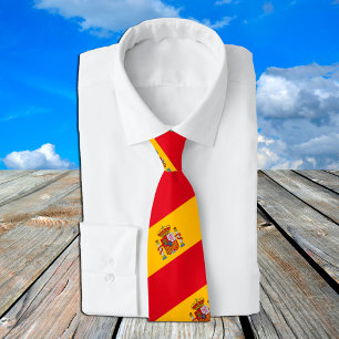 Gravata viagem de bandeiras e Espanhas espanholas, fãs de