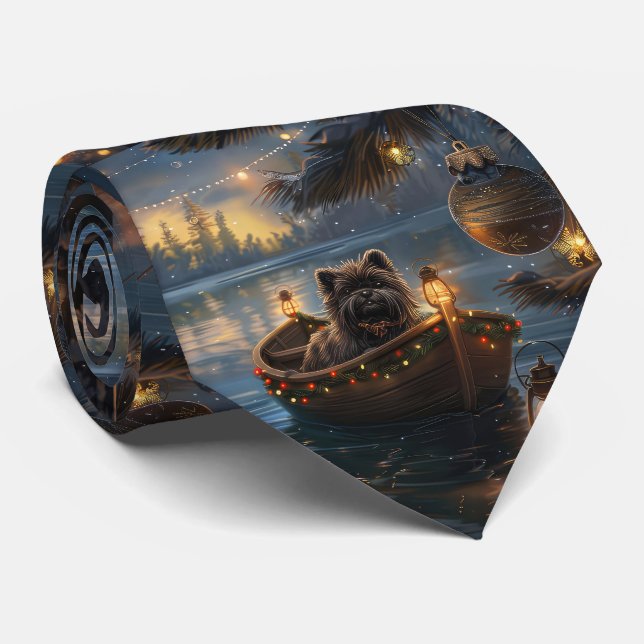 Gravata Viagem de Natal do Affenpinscher (Rolled)