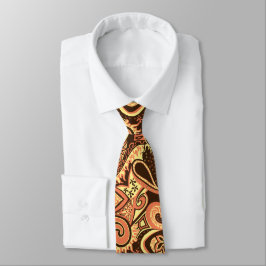 Gravata Viagem Ondulante Floral Paisley Impresso em Duas F