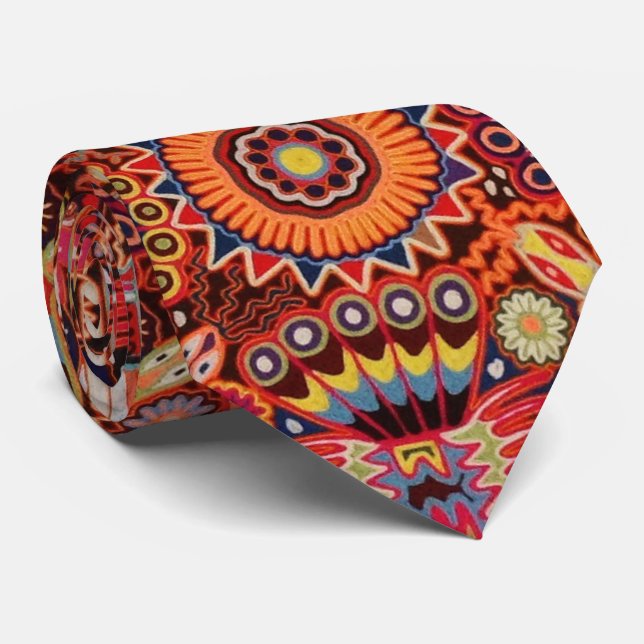 Gravata Viagem tribal maia mexicano de Boho da arte de (Rolled)