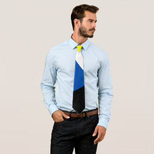 Gravata Vibes Amarelos - Laço Minimalístico Azul