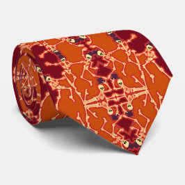 Gravata Vibrant Dancing Skeletons Tie