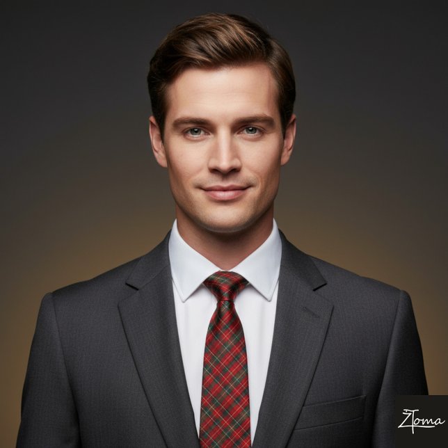 Gravata Vibrant Holiday Tartan (Criador carregado)